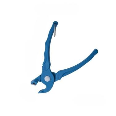 Imagem de Pinça de cozinha para pratos quentes, tigelas e pratos, clipes antiderrapantes para manuseio seguro de panelas, acessórios de fritadeira a ar (azul)