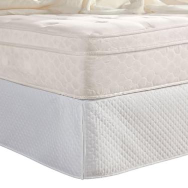 Imagem de Saia para Cama Box Casal Padrão Matelada com Pregas, Branco, Poliéster, 2,23m x 2,06m (branco)