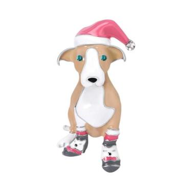 Imagem de Broche De Esmalte Unissex Com Strass De Cachorro, Joia De Lapela Para 