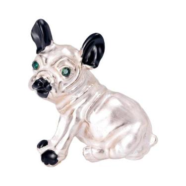 Imagem de Broche De Esmalte Unissex Com Strass De Cachorro, Joia De Lapela Para 