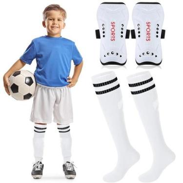 Imagem de Conjunto De Meias De Proteção Para Futebol Infantil (Meninos E Meninas