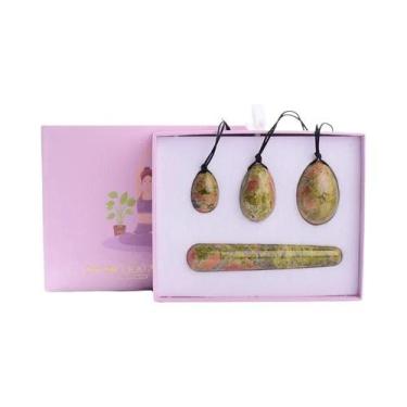 Imagem de Conjunto De Ovos Yoni De Jade Natural 4 Peças, Ferramentas De Massagem