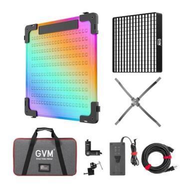 Imagem de Luz de vídeo LED flexível GVM 100W RGB, 2000K ~ 10000K, painel de luz de LED dobrável flexível, 16 iluminação FX com caixa macia, iluminação GVM de controle de aplicativo para fotografia
