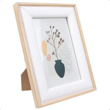 Imagem de Porta Retrato Branco 10x15cm Moldura para Foto de MDF com Vidro