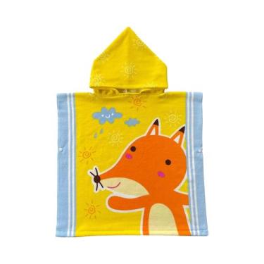Imagem de Toalha De Banho Com Capuz Para Crianças, Robe De Praia Para Bebês - NO