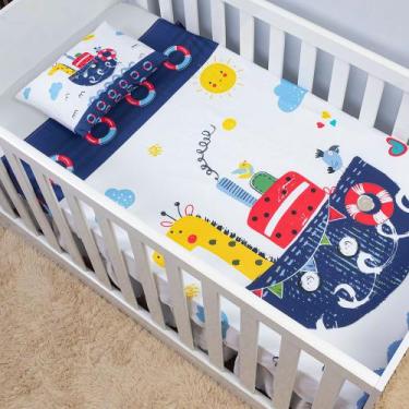 Imagem de Jogo de Lençol 3 Peças Bebê Berço Americano Nacional Infantil Fronha E