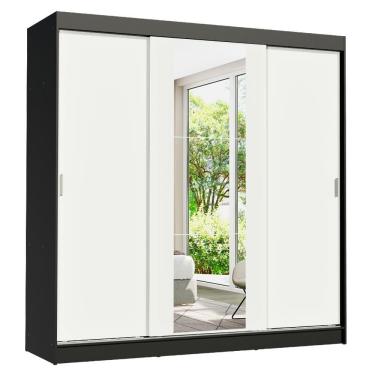 Imagem de Guarda Roupa Casal Reno 3 Portas de Correr Espelhos Madesa