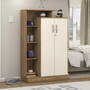 Imagem de Armário Multiuso Elite com Chave Amêndola Touch Off White Demóbile