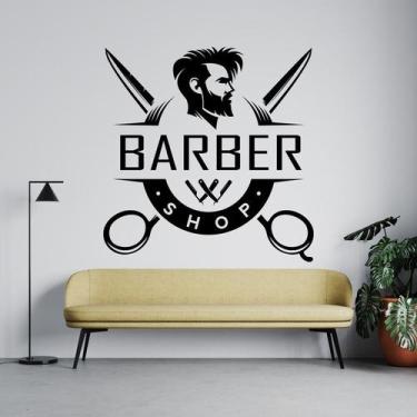 Imagem de Adesivo de parede  barbearia, cabeleireiro - Ambiente dekorado, 70cm, 