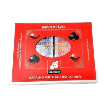 Imagem de Baralho Duplo 100% Plástico 108 Cartas Prova D'água Estojo - Barcelona