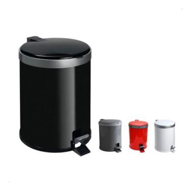 Imagem de Lixeira Cozinha Pedal 12 Litros De Plastico Versatil - Viel, Preto