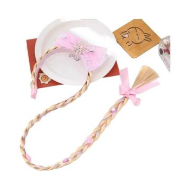 Imagem de Tiara De Cabelo Trançada Infantil Princesa Elsa Rapunzel Do Filme Entr