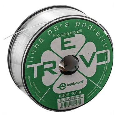 Imagem de Linha de Pedreiro Nylon Fio 0,80mm Rolo 100m - TREVO EKILON