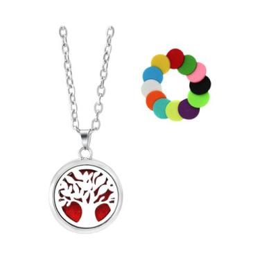 Imagem de Colar Difusor De Óleo Essencial Em Aço Inoxidável Para Mulheres, Pinge