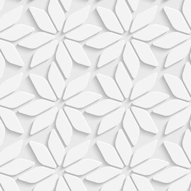 Imagem de Papel De Parede 3D Floral Cinza Branco Geometrico Adesivo