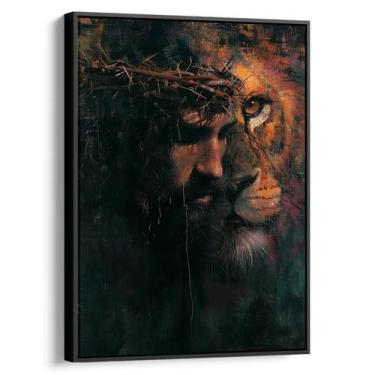 Imagem de Quadro decorativo Jesus - O Leão da Tribo de Judá - Art Canvas, 180 x 