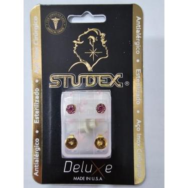 Imagem de Brinco deluxe - daisy rosa fúcsia dourado ld6023y - STUDEX