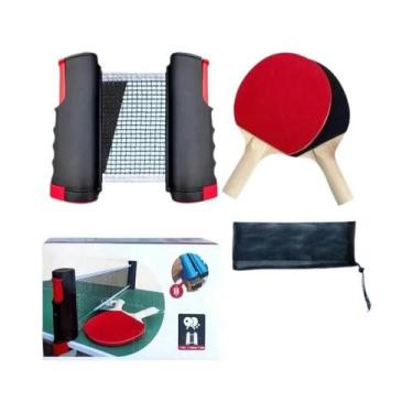 Imagem de Conjunto De Raquetes De Tênis De Mesa Portátil E Extensível Com Rede, 