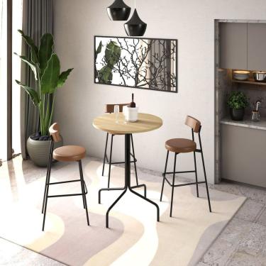 Imagem de Mesa Bistrô Barcelona 80cm Ciliegio