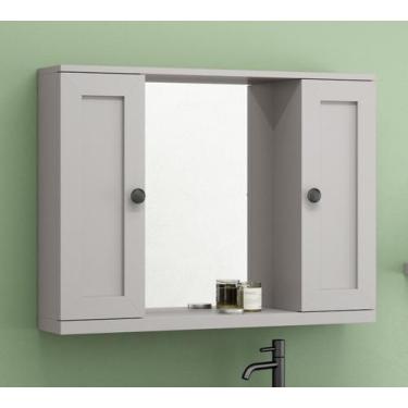 Imagem de Espelheira Para Banheiro Provençal 80 Cinza Mat - Astral Design, Cinza