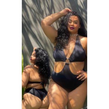 Imagem de Maiô Frente Única Engana Mamãe Sol Tropical Casual Malha Suplex de Pol