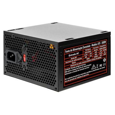 Imagem de Fonte ATX 500W TGT Tomahawk T3, Preto, TGT-T2WK500-BK01