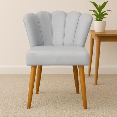 Imagem de Cadeira Poltrona Pétala Estofada Veludo Decorativa Recepção - Impactus