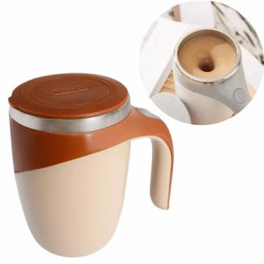 Imagem de Caneca Mixer Inox Automática Elétrica Misturador 380ml Café Shake Chá 