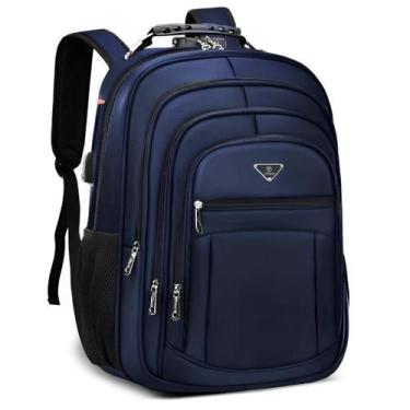 Imagem de Mochila Executiva Notebook Impermeável Reforçada Senha Antifurto Facul