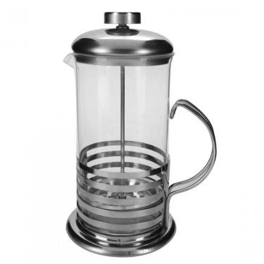 Imagem de Cafeteira Prensa Francesa 600ml em Vidro Borossilicato e Inox com Filtro de Metal para Café Chá Mimo