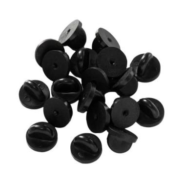 Imagem de Fechos De Borracha Pretos Para Prendedores De Gravata, Clipes De Lapel