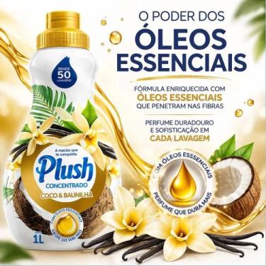 Imagem de Amaciante de Roupas e Tecidos, Concentrado Plush 1 Litro - Rende até 5