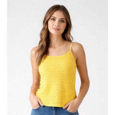 Imagem de Blusa Feminina De Alça Básica Infinita Cor Amarelo, P, Amarelo