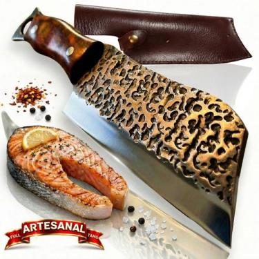Imagem de Cutelo Chef Profissional Aço Inox Full Tang Churrasco Peixe - Genérico