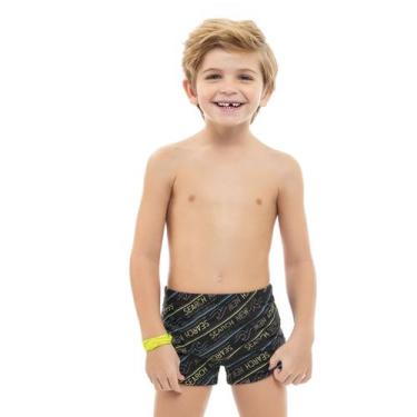 Imagem de Short Sunga Infantil Menino Praia Kamylus Tchibum Tam 1ao14, Preto, 10