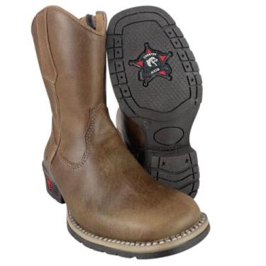 Imagem de Bota Country Couro Legítimo Infantil Caminhos da Roça Oficial Fóssil C