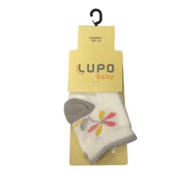 Imagem de Meia lupo baby cano médio ref:2000 menina, Cinza, Off white, Amarelo, 