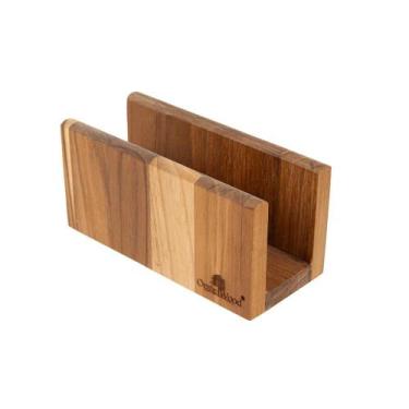 Imagem de Porta Guardanapo Em Madeira Teca 15X6.5X7cm - Oeste Wood
