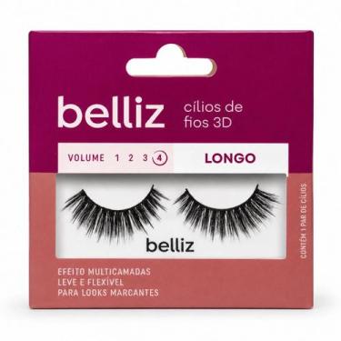 Imagem de Cilios Postiços Belliz De Fios 3D Longo Volume 4 COD.2645 - BELLIZ COM