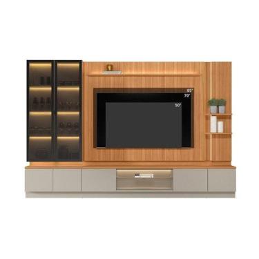 Imagem de Estante para TV Modular com Cristaleira LED 335x220cm para TV até 75 P