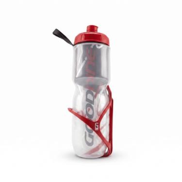 Imagem de Garrafa Caramanhola Térmica P/ Bicicleta 700ml C/Suporte Cor:Vermelho 
