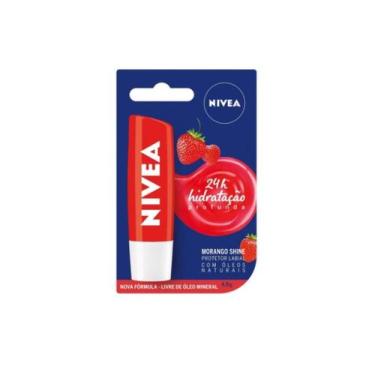 Imagem de Protetor Labial Nivea - Com Cor - Morango Shine - 4,8g