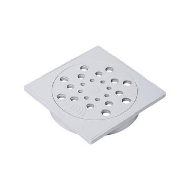 Imagem de Conjunto Ralo com Fecho e Porta Grelha 15x15cm Platina - Gemell