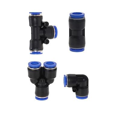 Imagem de Conector pneumático de 50 pcs Connector4 / 6/8/ 10/ 12mm Connector de traquea PU Gás de tubo de mangueira de água de ar plástica YYDFPIIA (Color : 50Pcs-8mm Fittings)