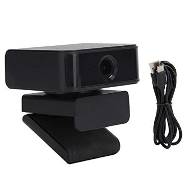 Imagem de Câmera USB, câmera portátil de rotação de 360 ​​° com microfone cancelador de ruído para curso online de chat de vídeo para transmissão ao vivo para videoconferência