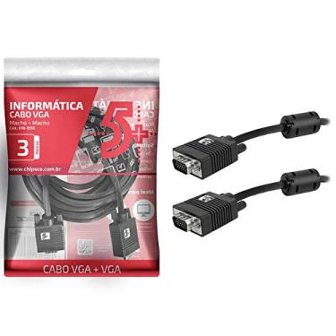 Imagem de Cabo Vga Info - Vga Macho + Vga Macho - com Filtro - Preto - 3M
