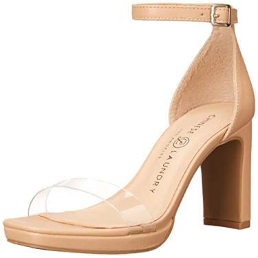 Imagem de Chinese Laundry Sandália feminina de salto de vinil Tinie, Transparente., 41