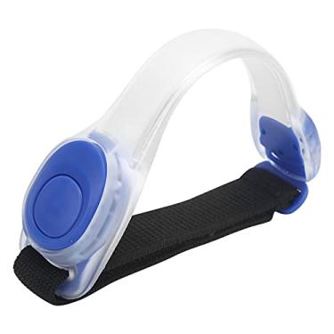 Imagem de Braçadeira de iluminação LED, melhore a segurança de ampla aplicação Braçadeira de LED para ciclismo para acampamento para caminhada(Azul)