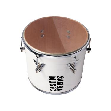 Imagem de Repique De Mão Madeira 30cm X 12pol Pvc Branco - Samba Music