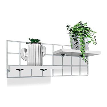 Imagem de Prateleira De Parede Brilon MDP Porta Vaso De Flor 30cm X 15cm Branca
